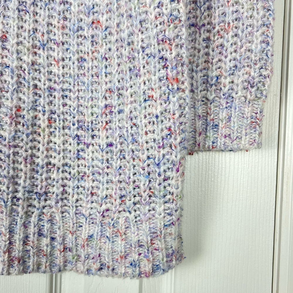 Torrid Multicolor Confetti V-Neck Pullover Sweater Sz 0 Ultra Soft Chunky Knit - Picture 6 of 10